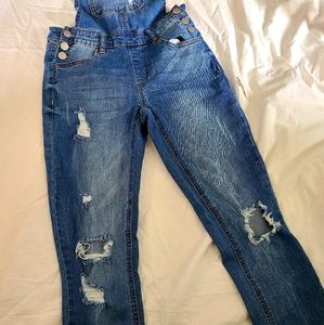 Ripped/Distressed Overalls